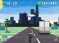 How Vice City appears in Race and Chase: Crotch Rockets (Image via Rockstar Games)